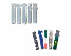 Set Moldes Silicona Resina ¨ Señaladores Animalitos ¨ #I10 . CL