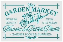 Stencil ¨ Garden Market ¨ 20x30 , Cód: STA100 , HYN - comprar online