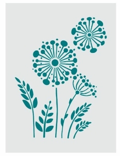 Stencil ¨ Flores ¨ 20x30 . Cod: STB102 . HYN