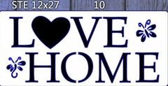 Stencil ¨ Love Home ¨ 12x27 . Cód: STE10 , TITINAS