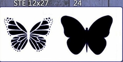 Stencil ¨ Duo Mariposas ¨ 12x27 . Cód: STE24 , TITINAS