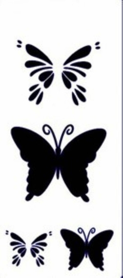 Stencil ¨ Mariposas¨ 12x27 , Cód: STE25 . TITINAS
