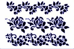 Stencil ¨ Guardas Florales Grandes ¨ 20x30, Cód: STE26 . TTS