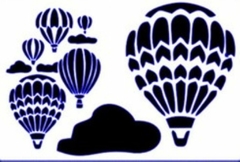 Stencil ¨ Globos Aerostaticos ¨ 20x30, Cód: STE27 . TTS