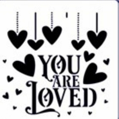 Stencil ¨ YOU ARE LOVED ¨ 17x17 , Cod: STE28 . TTS