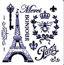 Stencil ¨ PARIS ¨ 30 x 30 . STE07 . TITINAS