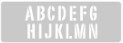 Stencil 76 ¨ Letras A-N ¨ 13.5x30 . Eq Craft