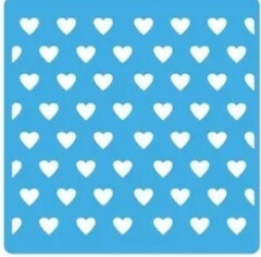 Stencil 919 ¨ Corazones ¨ 15x15 . Eq Craft