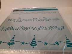 Stencil Navidad ¨Guardas¨ 30x30 cm, EQ Craft - comprar online
