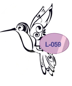 Sello BR ´´ Colibrí ´´ L059 . Azul Laser