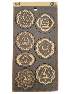 Sello Placa troquelado BR ¨ Chakras ¨x 7 u , Cod: XXL062 , Azul laser