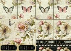 Lamina de seda ¨Mariposas¨ 50x70 , Cód: VSN17 , Shabby Chic