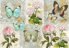 Lamina de Seda ¨ Primavera ¨ Cód: VSN42 , Shabby Chic