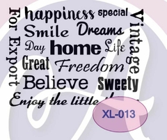 Sello BR ¨ Palabras Inglés ¨ XL013 . Azul Laser - comprar online