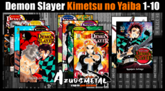 Kit Demon Slayer: Kimetsu No Yaiba - Vol. 1-10 [Mangá: Panini] na internet