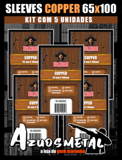 Kit 5x Sleeves SLIM: COPPER (500un) (65x100) [Bucaneiros]