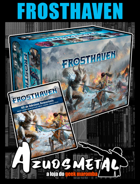 Kit Frosthaven (Jogo Base + Adesivos Removíveis) - Jogo de Tabuleiro [Board Game: Galápagos]