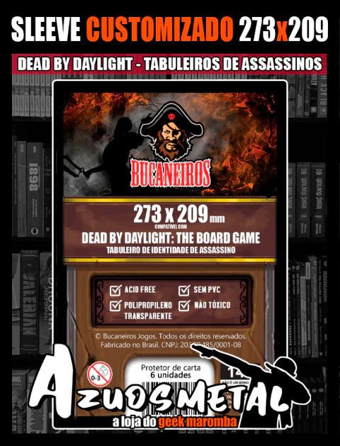 Sleeve CUSTOMIZADO: Dead by Daylight: The Board Game - Tabuleiros de Assassino (273x209) [Bucaneiros]
