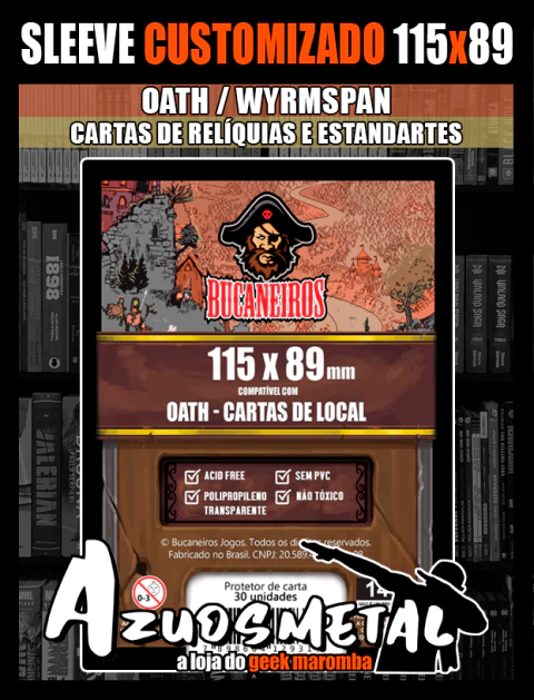 Sleeve CUSTOMIZADO: Oath / Wyrmspan - Cartas de Relíquias e Estandartes (57x57) [Bucaneiros]