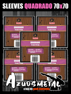 Kit 5x Sleeves SLIM: QUADRADO (500un) (70x70) [Bucaneiros]