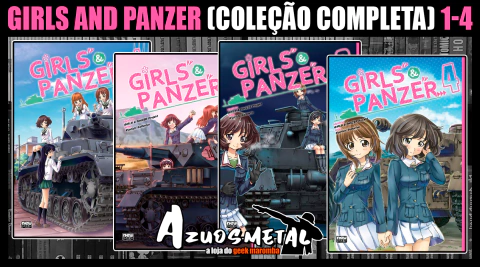 Kit Girls and Panzer - Vol. 1-4 (Coleção Completa) [Mangá: NewPOP]