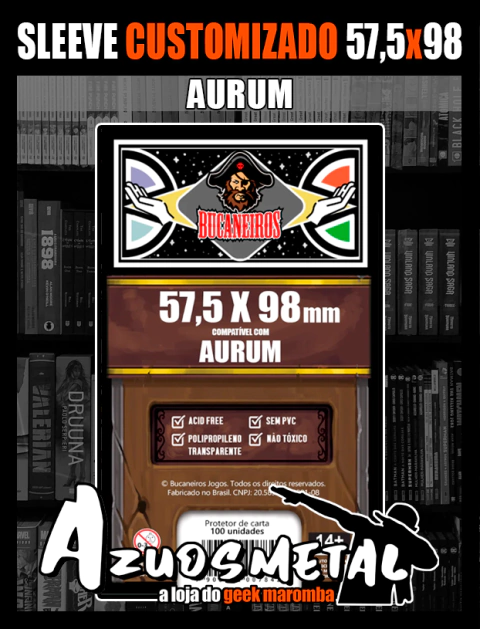 Sleeve CUSTOMIZADO: Aurum (57,5x98) [Bucaneiros]