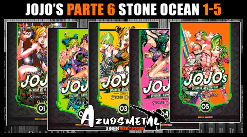 Kit Jojo's Bizarre Adventure - Parte 6: Stone Ocean - Vol. 1-5 [Mangá: Panini]