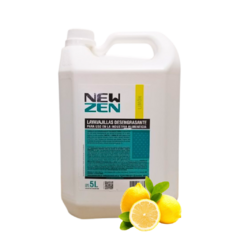 Bidon 5 lts de detergente lavavajillas desengrasante con fragancia a limón.