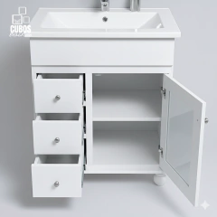 Vanitory 50cm 3 cajones y 1 puerta - comprar online