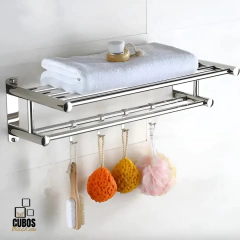 Repisa Toallero percha 40cm - Cubos blackioso