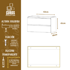 Imagen de Vanitory Flotante 2 Cajones 50, 60 y 80cm