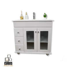 Vanitory 80cm 3 cajones + Bacha - comprar online