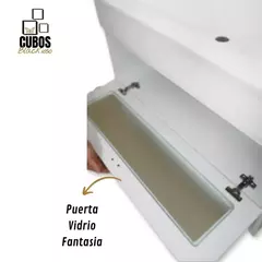 Vanitory Flotante 80cm + Grifería + Espejo Touch 70cm - Cubos blackioso