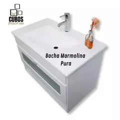 Vanitory Flotante 80cm + Grifería + Espejo Touch 70cm - tienda online