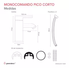 Imagen de Grifería monocomando metálica