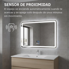 Espejo Led con sensor de proximidad y desempañador - Cubos blackioso