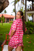 PIJAMA / SLEEPWEAR CURTO GOLA POLO ESTAMPA AQUARELA PINK - loja online
