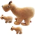 Capivara Grávida com 2 Filhotes