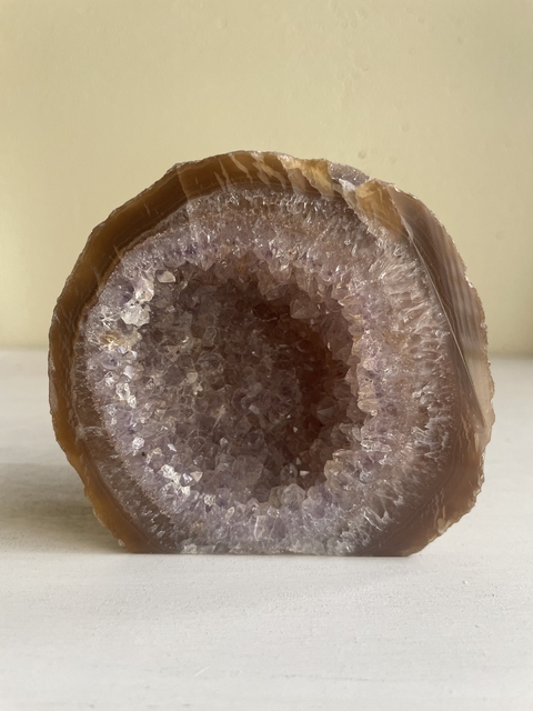 Geodo de Ágata com Drusa - Equilíbrio e Coragem