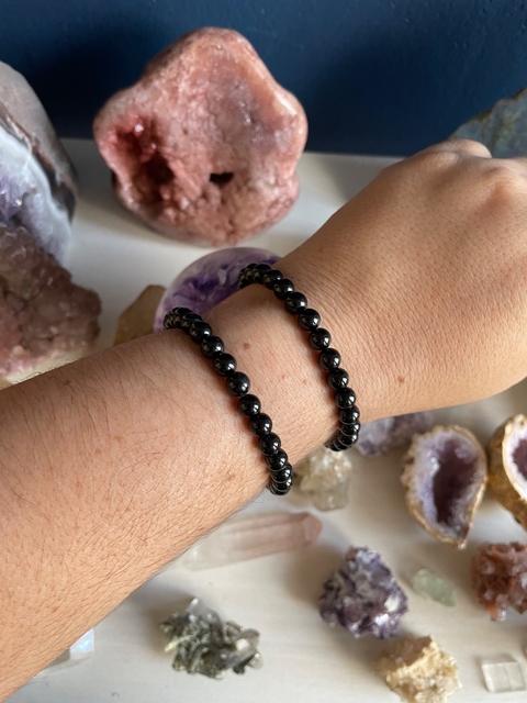 Pulseira Turmalina Negra 6mm - Proteção