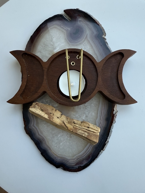 Incensário Queimador de Palo Santo Lua Tríplice - comprar online