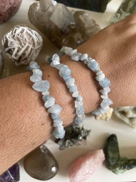 Pulseira Água Marinha - Qualidade especial - Felicidade