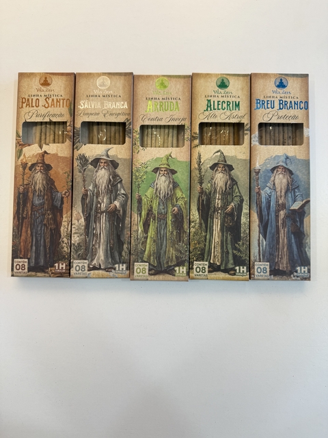 Kit Incenso dos Magos Vila Zen - Arruda, Palo Santo, Alecrim, Breu Branco e Sálvia Branca - comprar online
