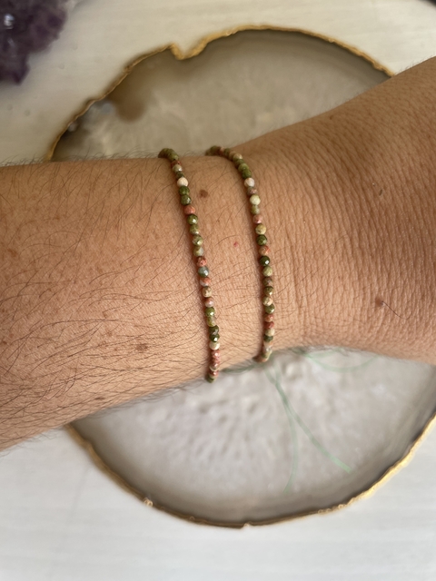Pulseira Unakita Multifacetada 2mm- Saúde e Alegria