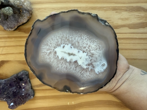 Placa de Ágata Natural - Equilíbrio e coragem - 18cm - comprar online