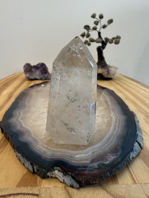 Ponta Cristal Mestre com Arco-íris e inclusões - Felicidade - comprar online