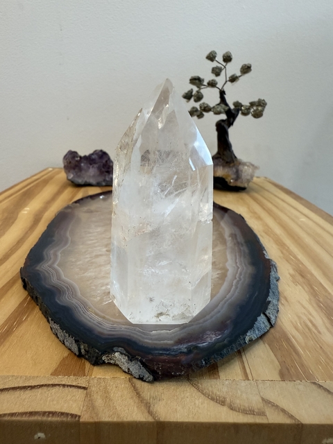 Ponta Cristal Mestre com Arco-íris e inclusões - Felicidade - comprar online