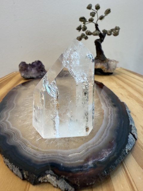 Ponta Cristal Mestre com Arco-íris e inclusões - Felicidade - comprar online