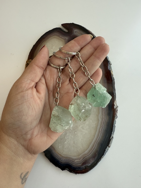 Chaveiro Fluorita Verde Bruta Especial- Autoestima e cura emocional - comprar online