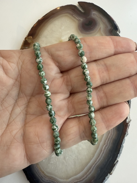 Colar Ágata Musgo 4mm Multifacetado - estabilidade - comprar online